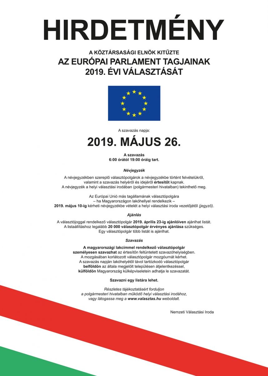 ep választás átjelentkezés 2019